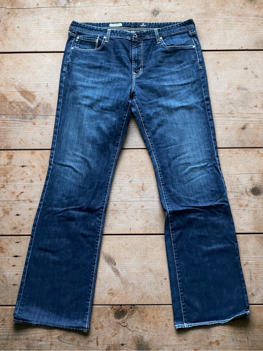 AG Adriano Goldschmied Men’s “The Regent” Bootcut Jeans in Dark Blue Size 38x34